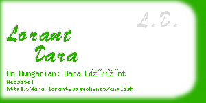 lorant dara business card